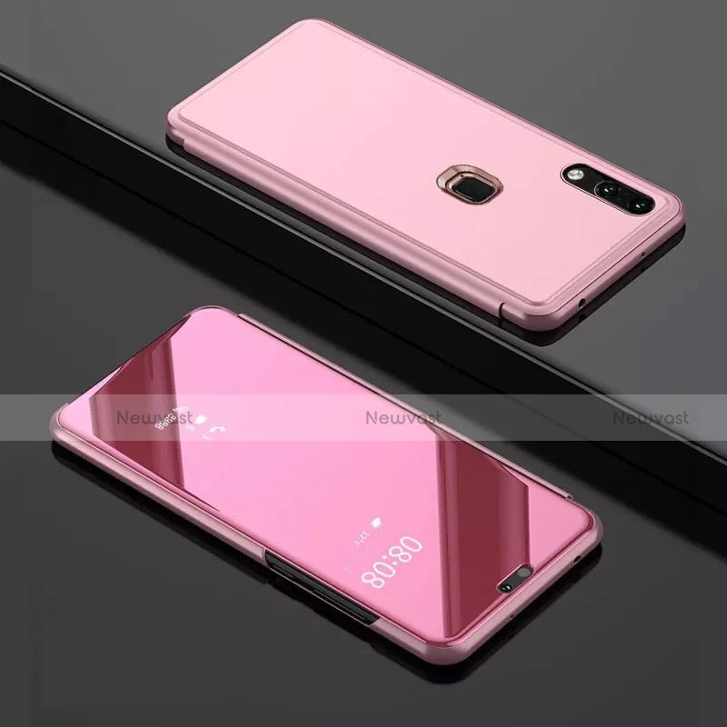 Leather Case Stands Flip Mirror Cover Holder for Huawei Enjoy 9