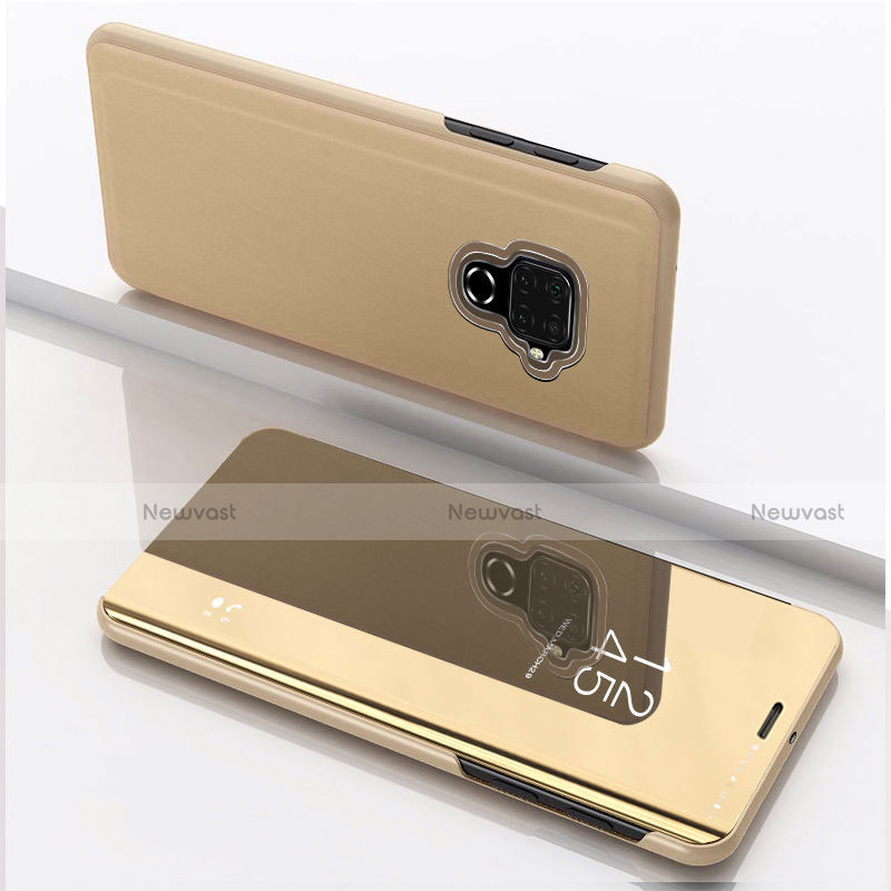 Leather Case Stands Flip Mirror Cover Holder for Huawei Mate 30 Lite Gold