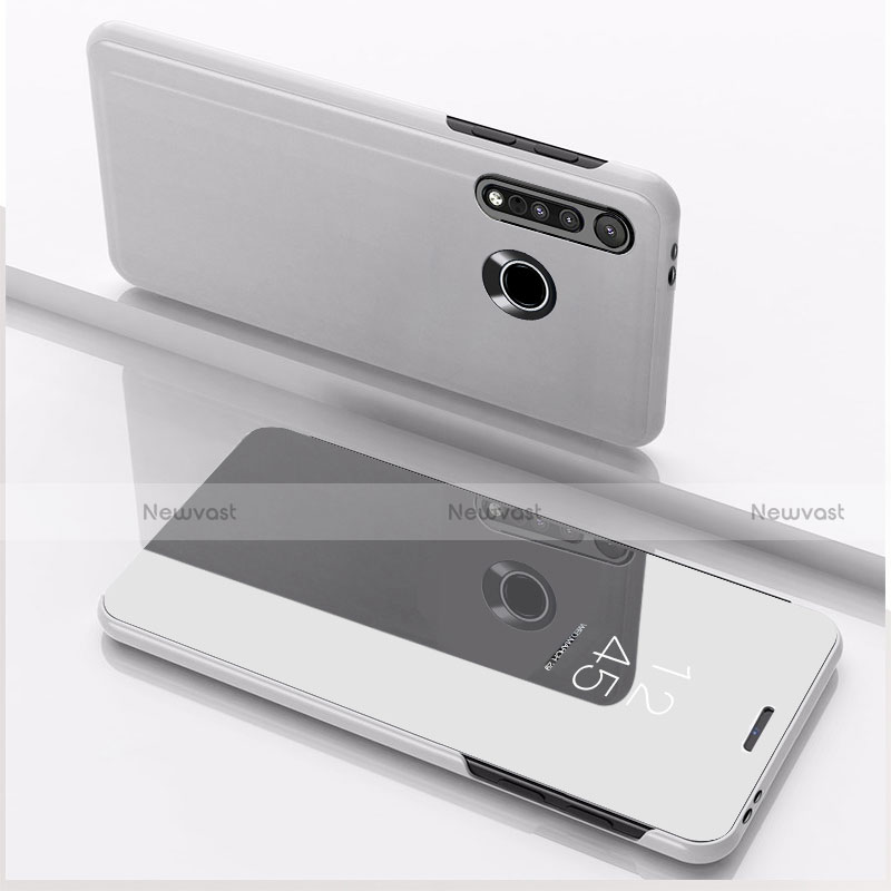 Leather Case Stands Flip Mirror Cover Holder for Motorola Moto G8 Plus