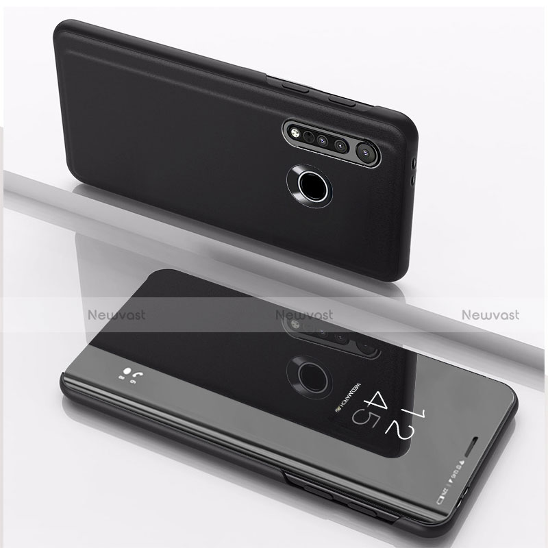 Leather Case Stands Flip Mirror Cover Holder for Motorola Moto G8 Plus