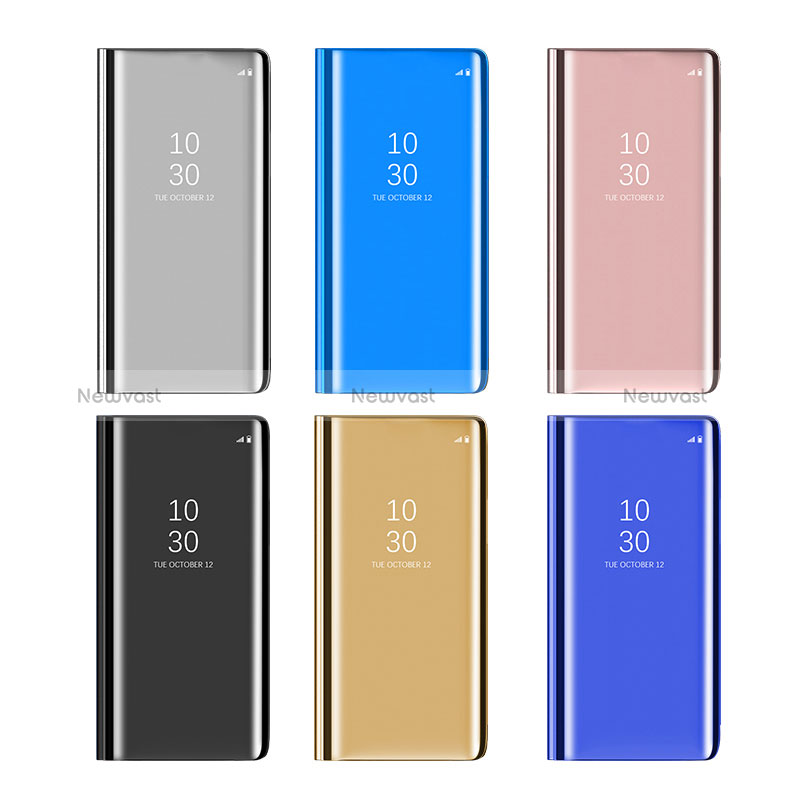 Leather Case Stands Flip Mirror Cover Holder for Oppo Reno6 5G