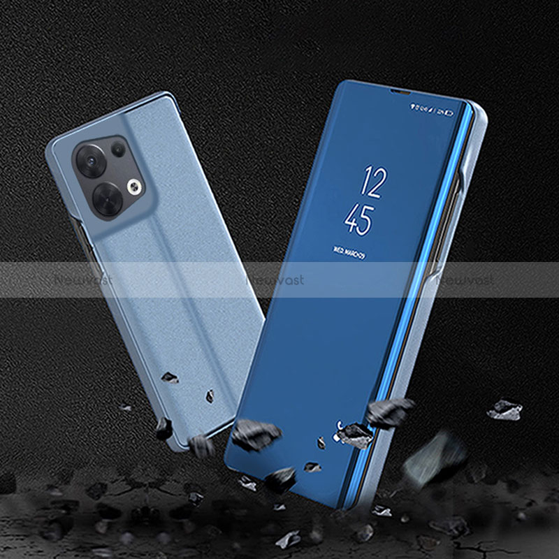 Leather Case Stands Flip Mirror Cover Holder for Oppo Reno8 5G