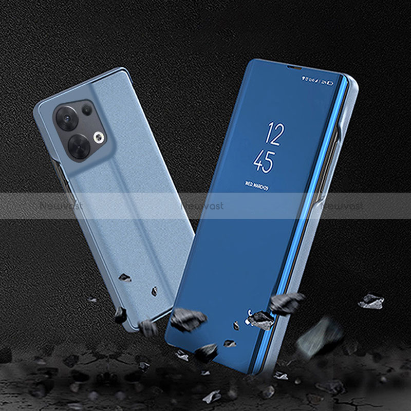Leather Case Stands Flip Mirror Cover Holder for Oppo Reno8 Pro+ Plus 5G