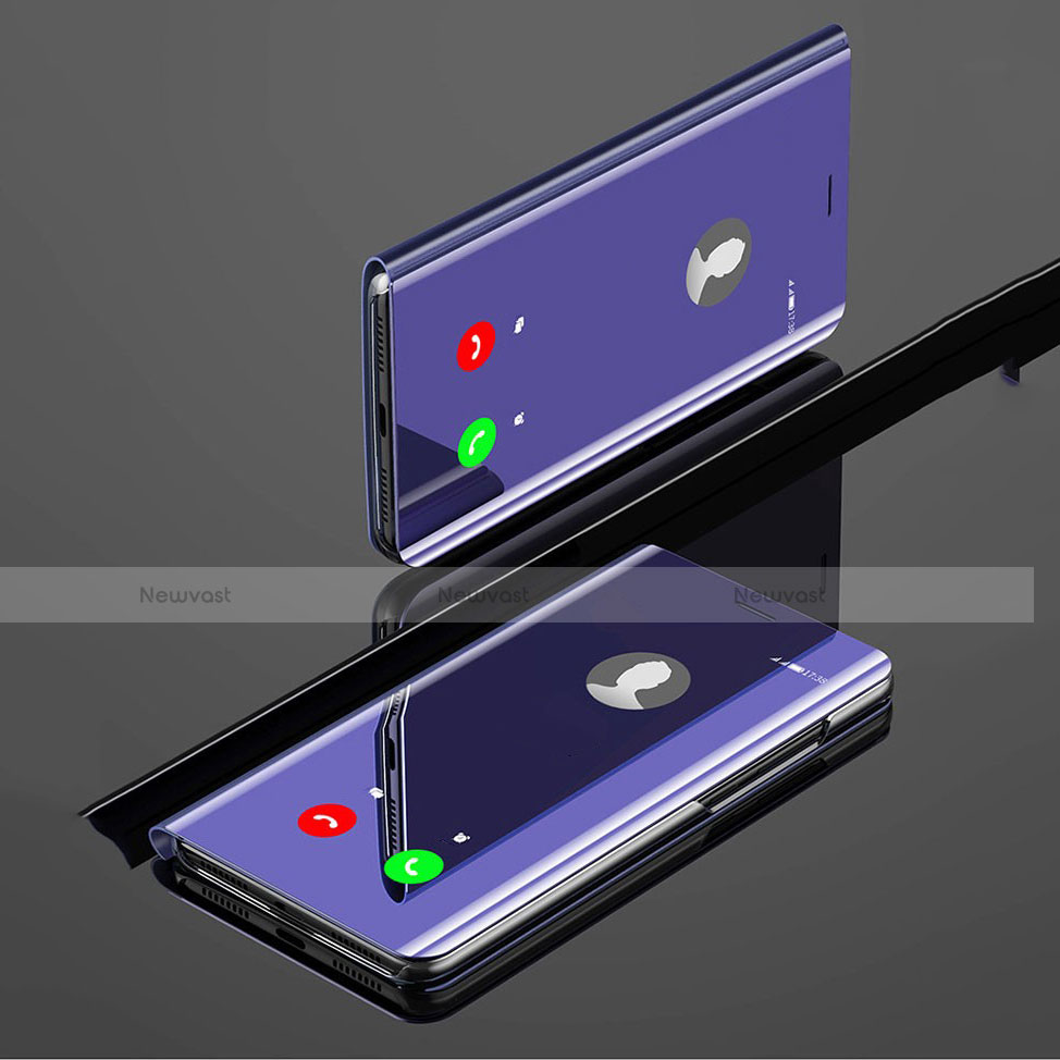 Leather Case Stands Flip Mirror Cover Holder for Xiaomi CC9e Purple