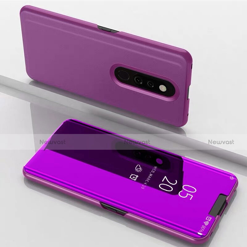 Leather Case Stands Flip Mirror Cover Holder for Xiaomi Mi 9T Pro Purple