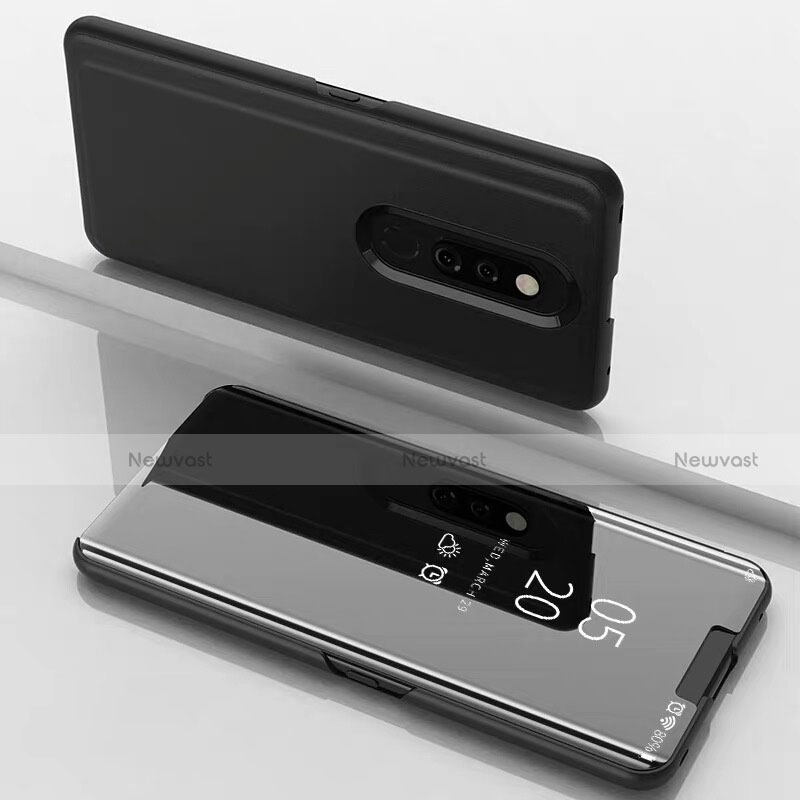 Leather Case Stands Flip Mirror Cover Holder for Xiaomi Redmi K20 Black