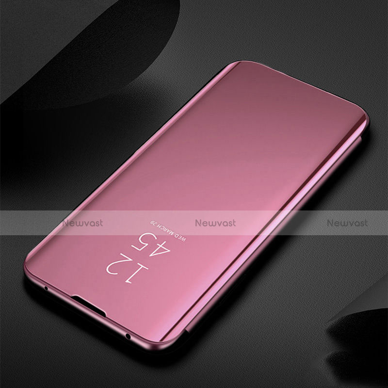 Leather Case Stands Flip Mirror Cover Holder for Xiaomi Redmi Note 8 (2021)