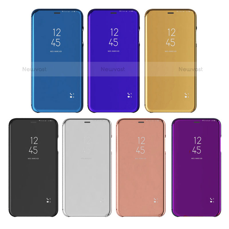 Leather Case Stands Flip Mirror Cover Holder H01 for Samsung Galaxy S21 5G