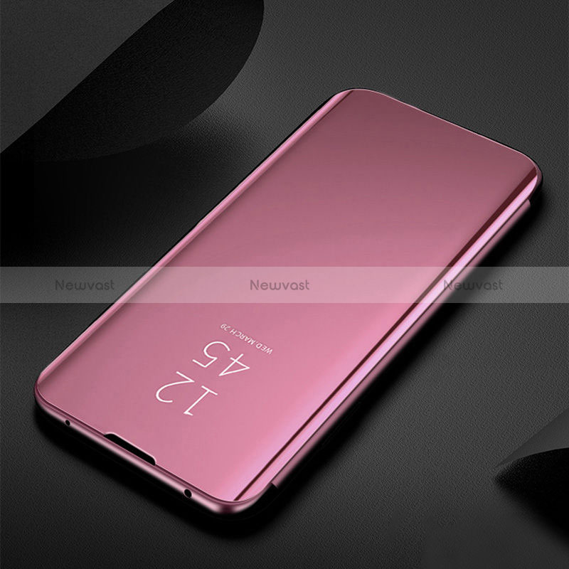 Leather Case Stands Flip Mirror Cover Holder L01 for Oppo Reno6 Pro 5G