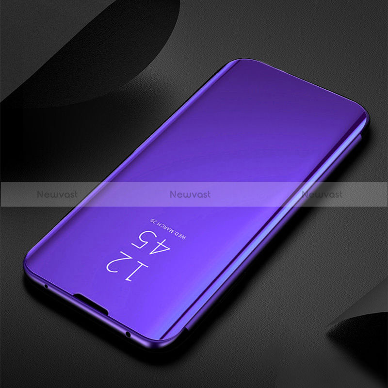 Leather Case Stands Flip Mirror Cover Holder L01 for Oppo Reno6 Pro+ Plus 5G