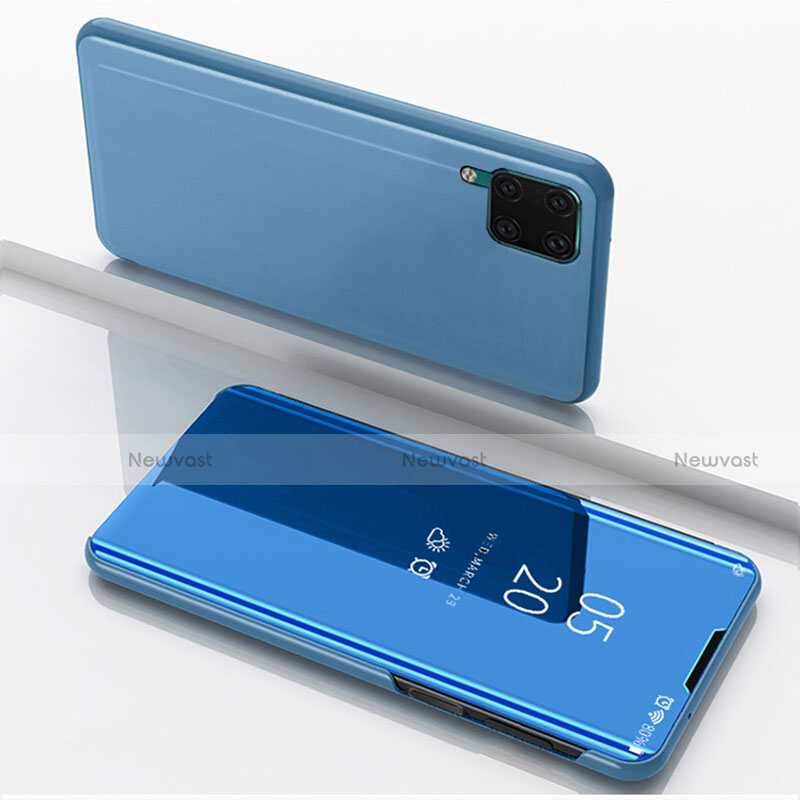 Leather Case Stands Flip Mirror Cover Holder L02 for Huawei P40 Lite Sky Blue