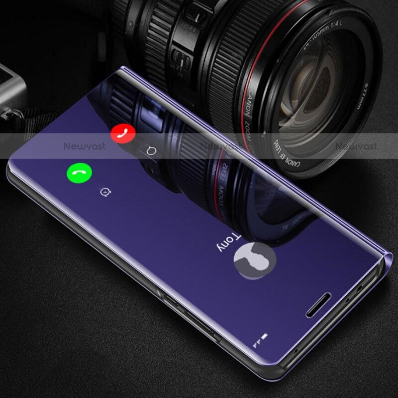 Leather Case Stands Flip Mirror Cover Holder L02 for Oppo Reno4 Z 5G
