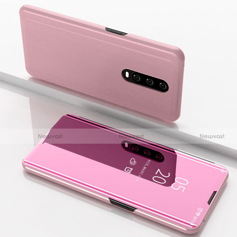 Leather Case Stands Flip Mirror Cover Holder M02 for Oppo R17 Pro