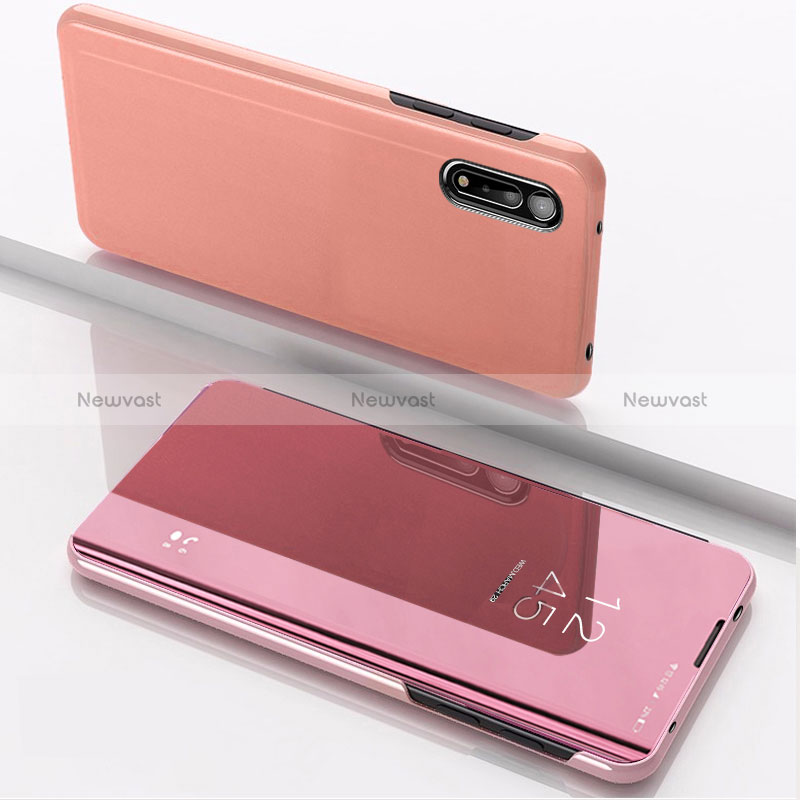 Leather Case Stands Flip Mirror Cover Holder QH1 for Xiaomi Redmi 9AT