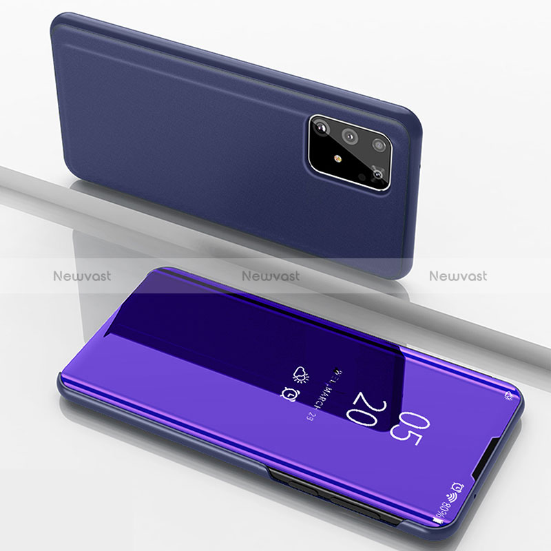 Leather Case Stands Flip Mirror Cover Holder ZL1 for Samsung Galaxy S10 Lite Purple