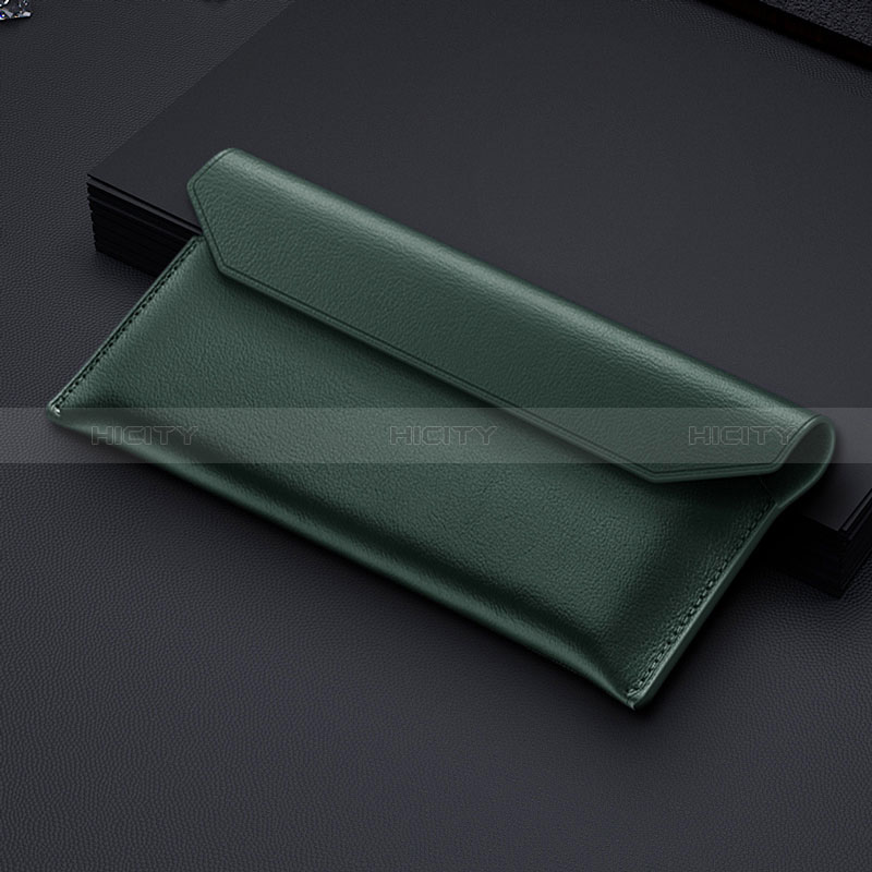 Leather Wristlet Wallet Handbag Case for Samsung Galaxy Z Fold4 5G Green