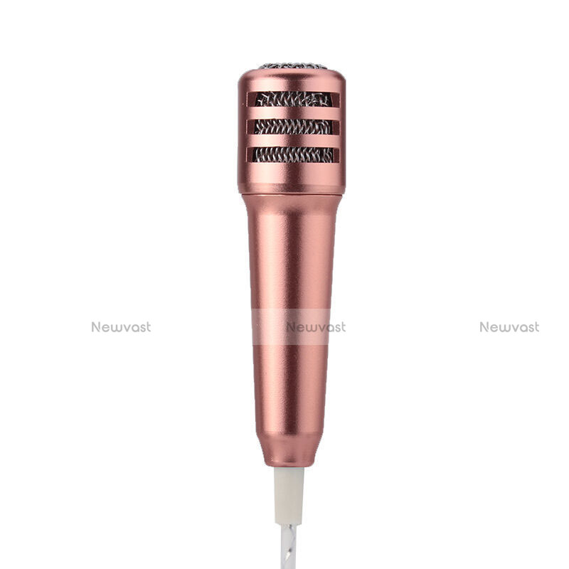 Luxury 3.5mm Mini Handheld Microphone Singing Recording M01 Gold