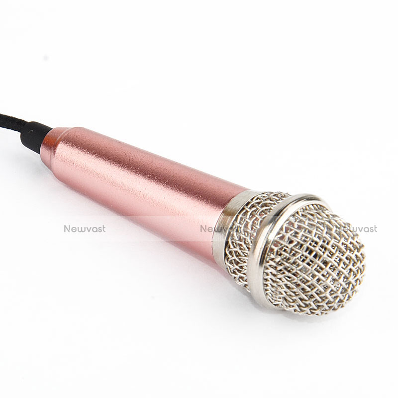 Luxury 3.5mm Mini Handheld Microphone Singing Recording M04 Pink