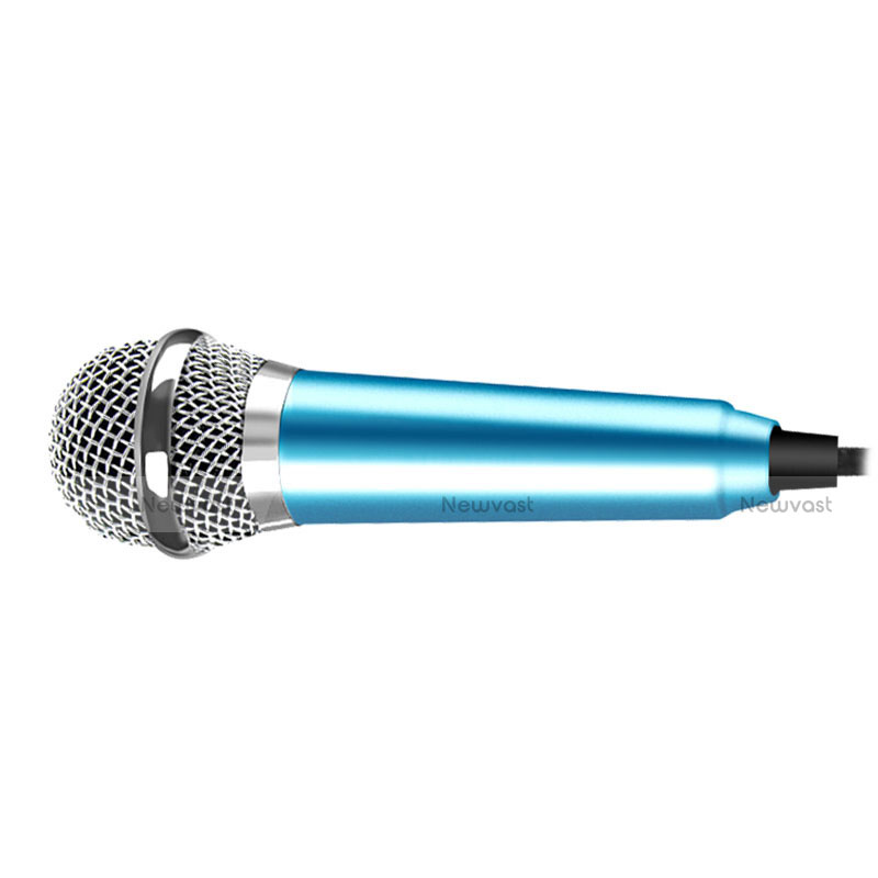 Luxury 3.5mm Mini Handheld Microphone Singing Recording M04 Sky Blue