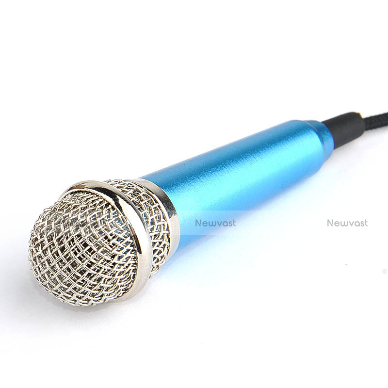 Luxury 3.5mm Mini Handheld Microphone Singing Recording M04 Sky Blue