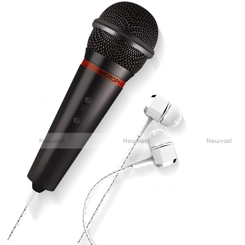 Luxury 3.5mm Mini Handheld Microphone Singing Recording M05 Black