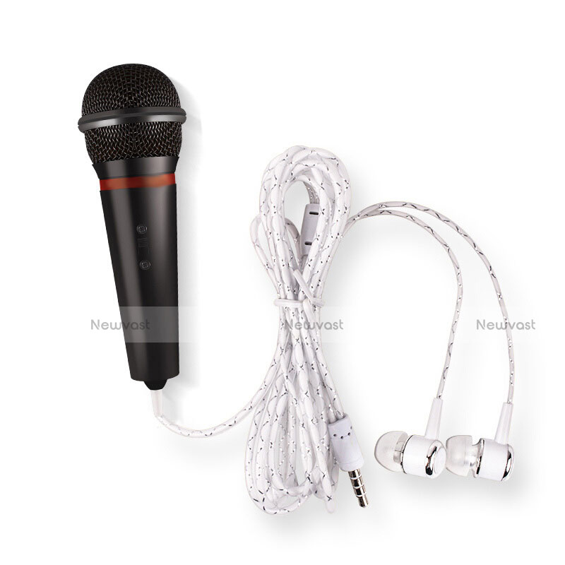 Luxury 3.5mm Mini Handheld Microphone Singing Recording M05 Black