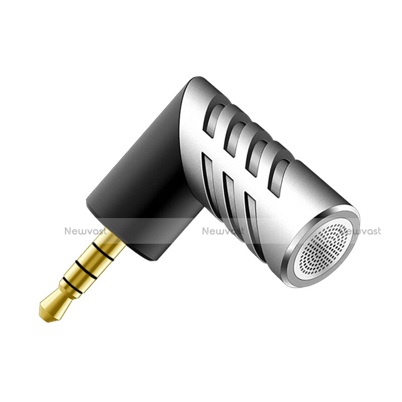 Luxury 3.5mm Mini Handheld Microphone Singing Recording M09 Silver