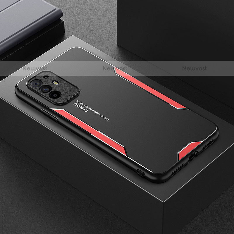 Luxury Aluminum Metal Back Cover and Silicone Frame Case for Oppo F19 Pro+ Plus 5G