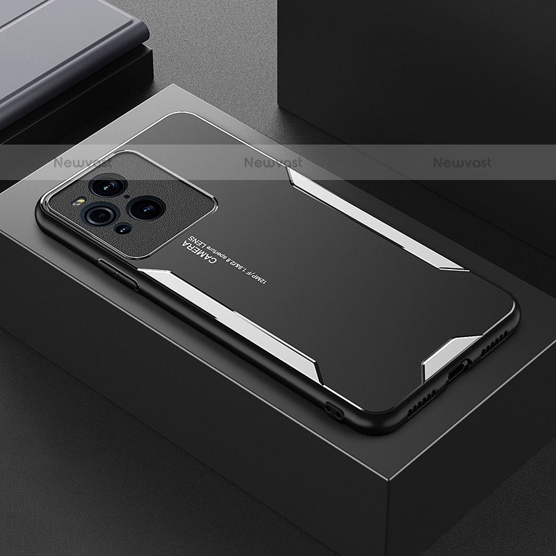 Luxury Aluminum Metal Back Cover and Silicone Frame Case for Oppo Find X3 Pro 5G