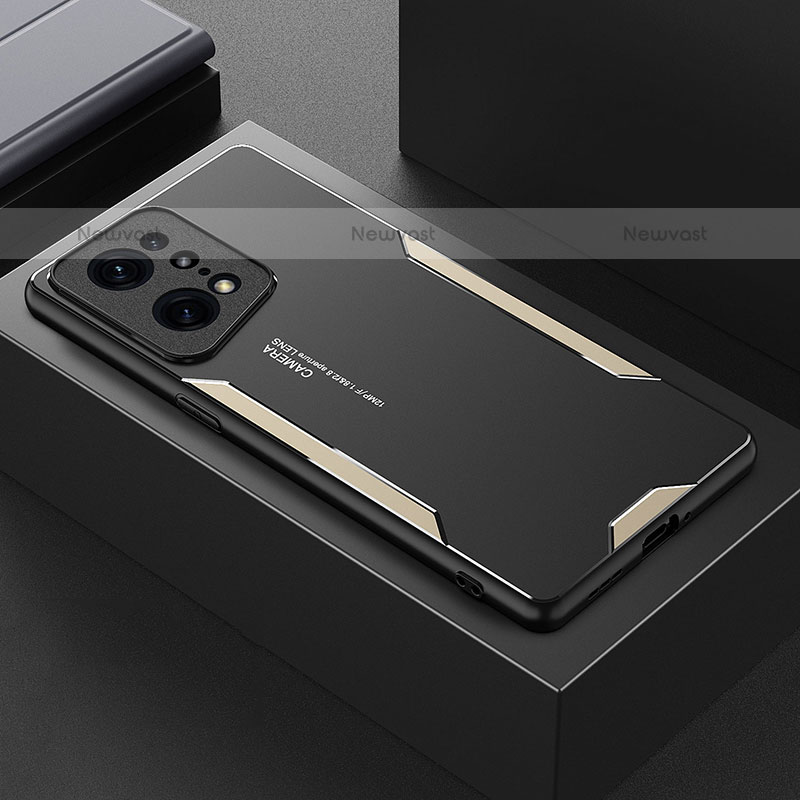 Luxury Aluminum Metal Back Cover and Silicone Frame Case for Oppo Find X5 Pro 5G