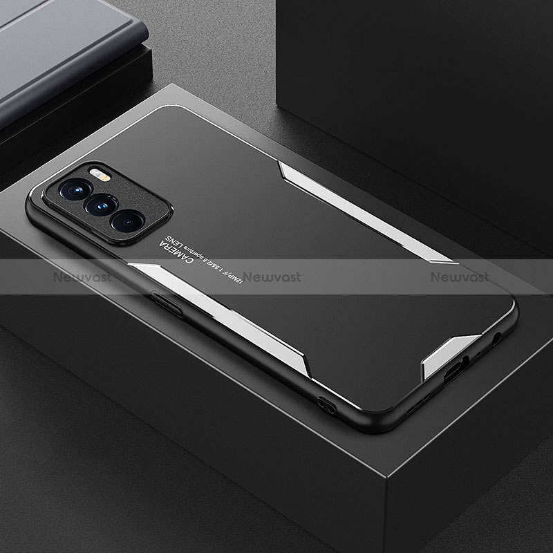 Luxury Aluminum Metal Back Cover and Silicone Frame Case for Oppo K9 Pro 5G