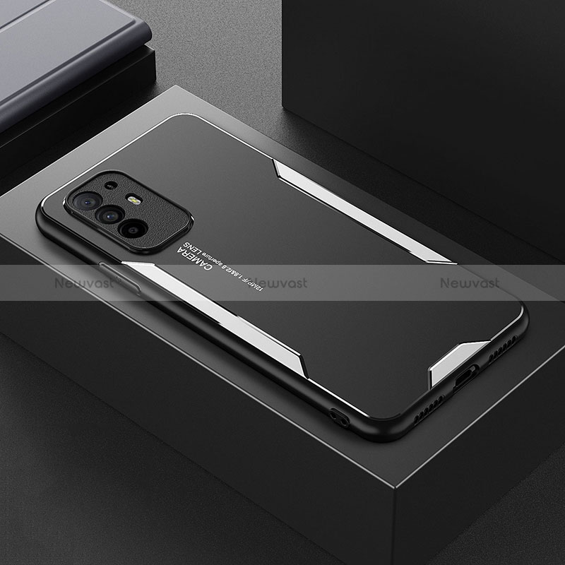 Luxury Aluminum Metal Back Cover and Silicone Frame Case for Oppo Reno5 Z 5G