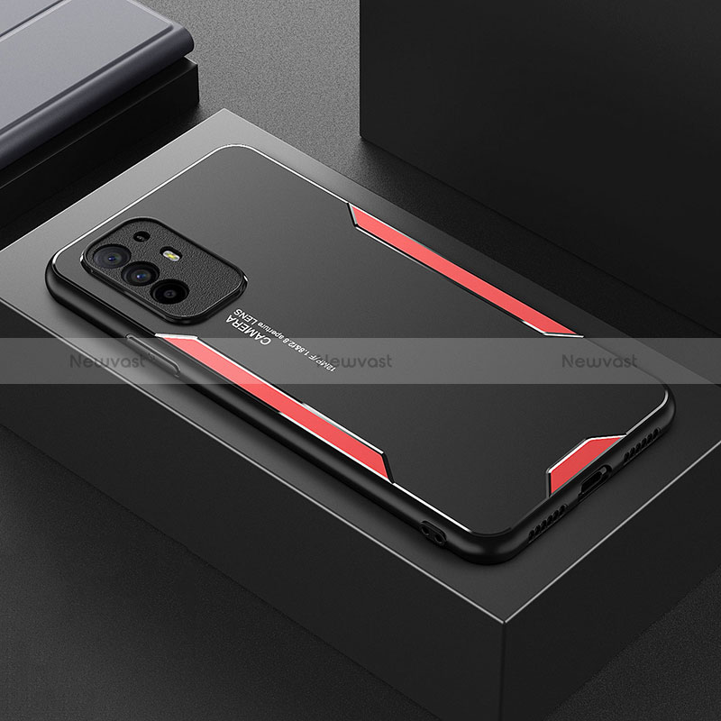 Luxury Aluminum Metal Back Cover and Silicone Frame Case for Oppo Reno5 Z 5G