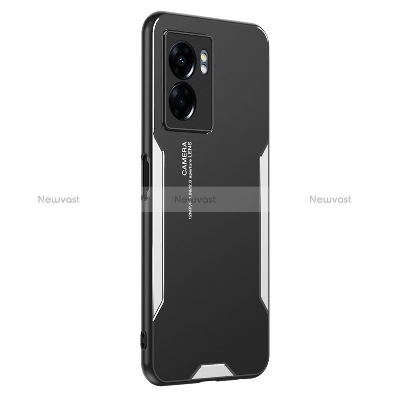 Luxury Aluminum Metal Back Cover and Silicone Frame Case for Realme V23 5G