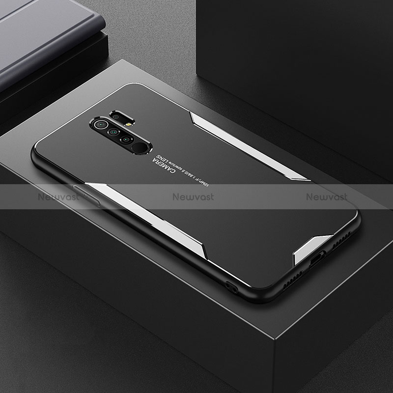 Luxury Aluminum Metal Back Cover and Silicone Frame Case for Xiaomi Redmi 9