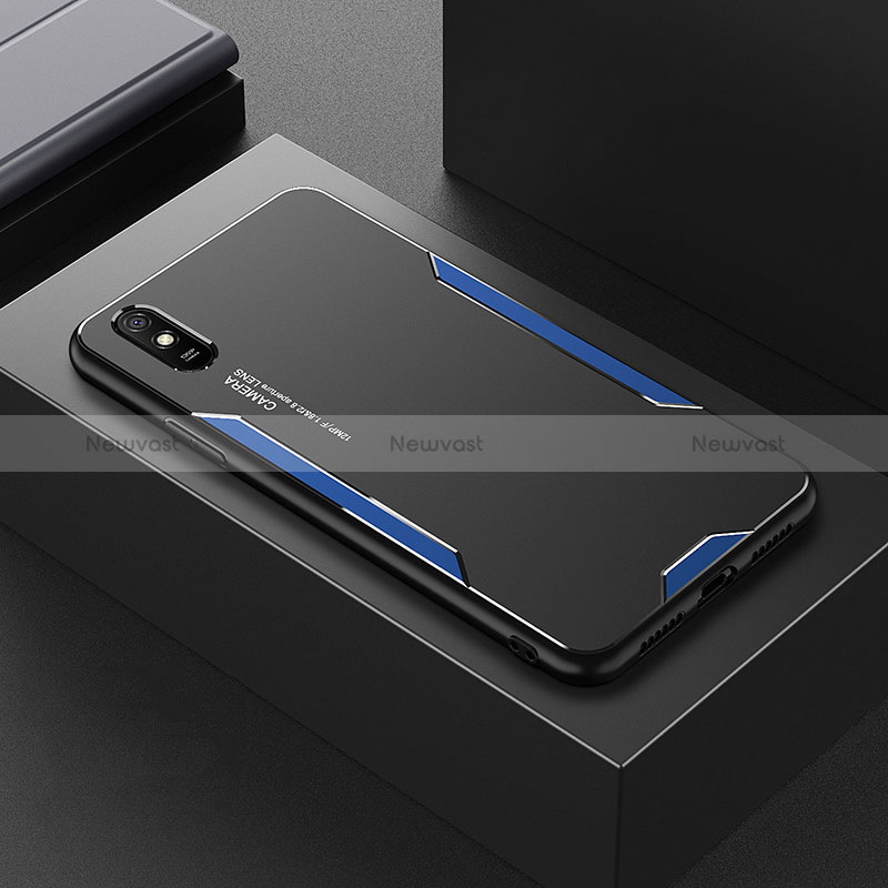 Luxury Aluminum Metal Back Cover and Silicone Frame Case for Xiaomi Redmi 9AT