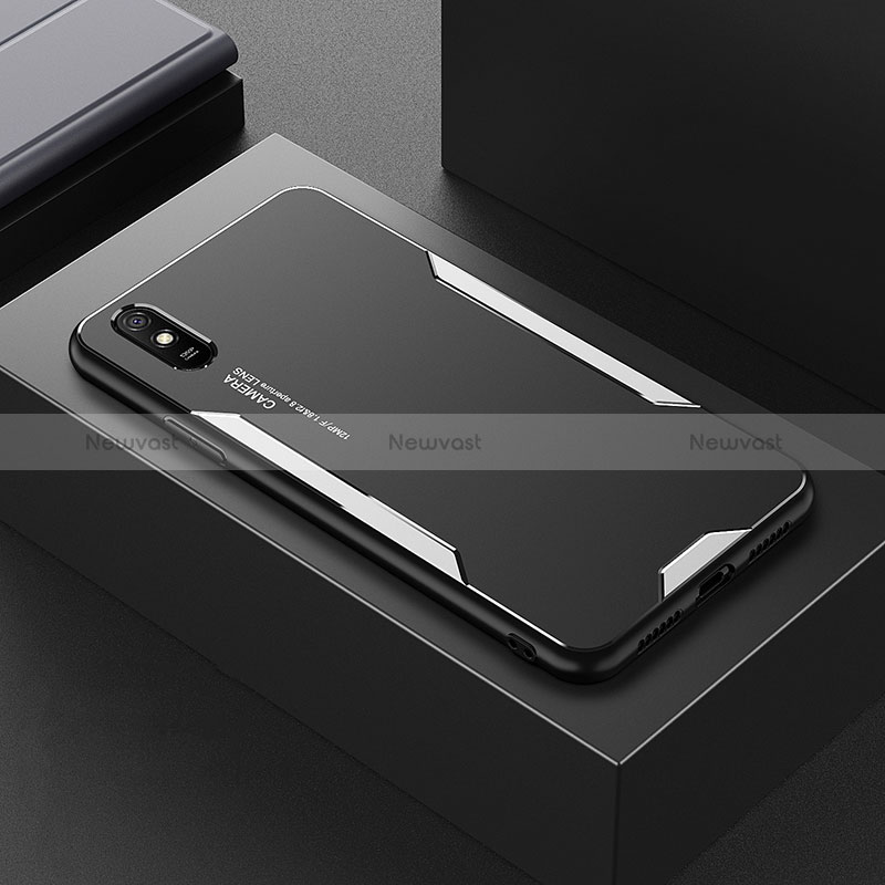 Luxury Aluminum Metal Back Cover and Silicone Frame Case for Xiaomi Redmi 9i