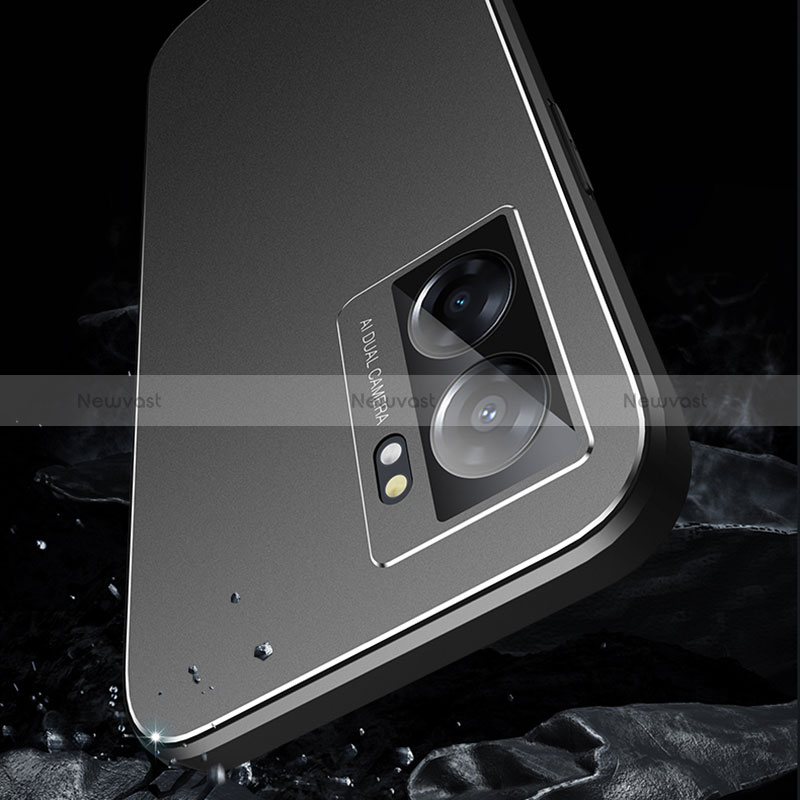 Luxury Aluminum Metal Back Cover and Silicone Frame Case J01 for Oppo A56S 5G