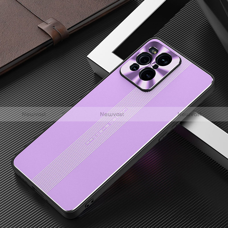 Luxury Aluminum Metal Back Cover and Silicone Frame Case J02 for Oppo Find X3 5G
