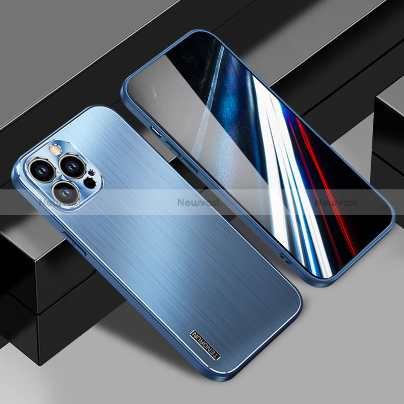 Luxury Aluminum Metal Back Cover and Silicone Frame Case JL1 for Apple iPhone 13 Pro Max