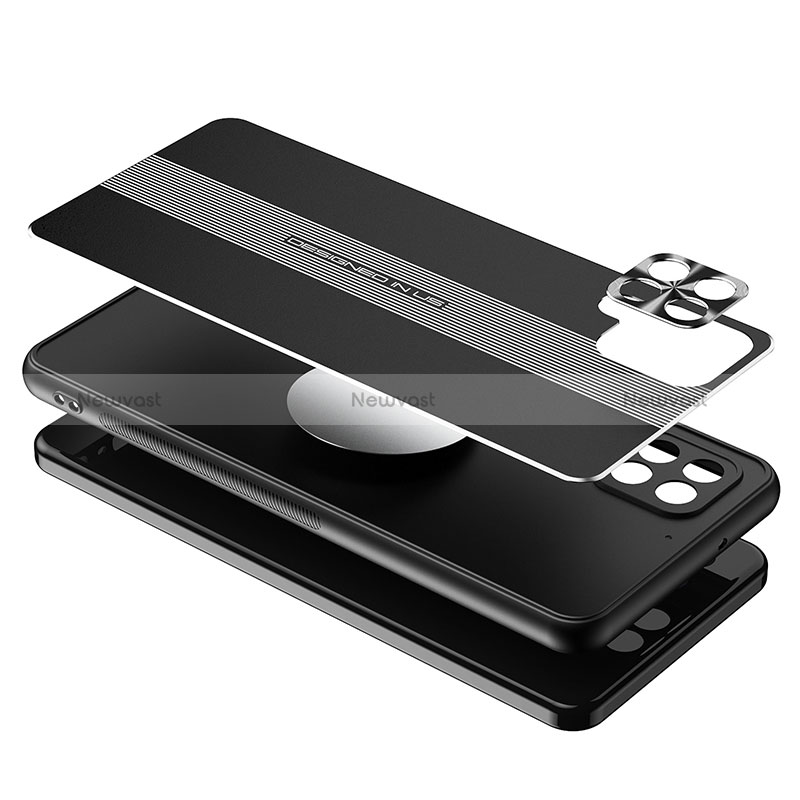 Luxury Aluminum Metal Back Cover and Silicone Frame Case JL1 for Samsung Galaxy A12 Nacho