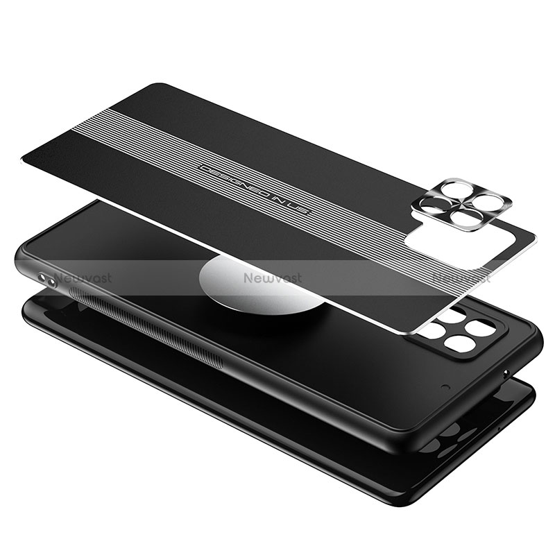 Luxury Aluminum Metal Back Cover and Silicone Frame Case JL1 for Samsung Galaxy A42 5G