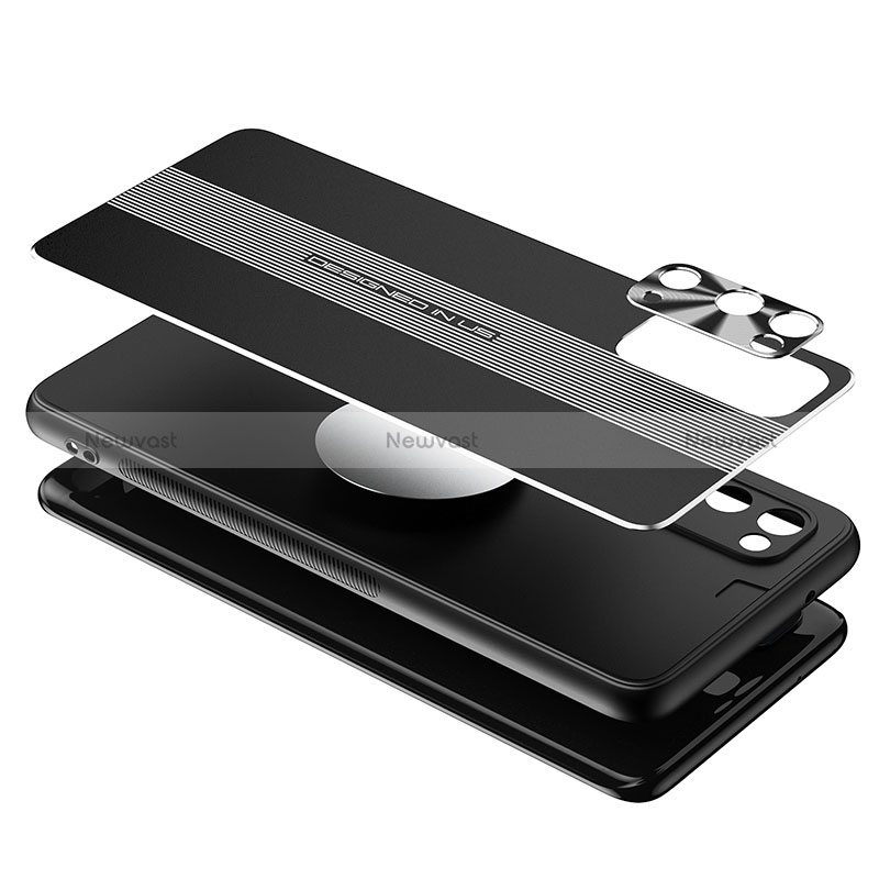 Luxury Aluminum Metal Back Cover and Silicone Frame Case JL1 for Samsung Galaxy S20 FE (2022) 5G