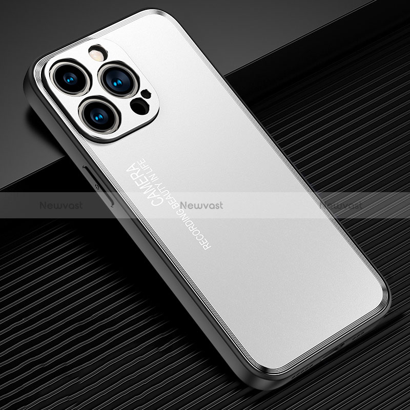 Luxury Aluminum Metal Back Cover and Silicone Frame Case JL2 for Apple iPhone 13 Pro Max