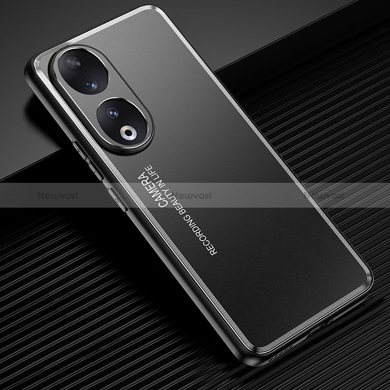 Luxury Aluminum Metal Back Cover and Silicone Frame Case JL2 for Huawei Honor 90 5G
