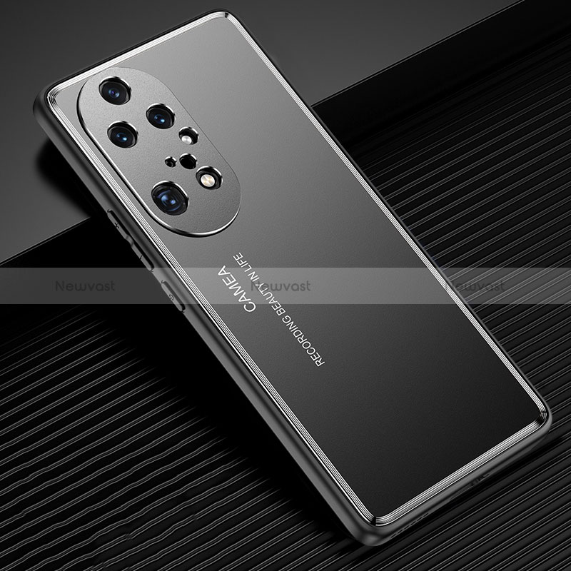 Luxury Aluminum Metal Back Cover and Silicone Frame Case JL2 for Huawei P50 Pro