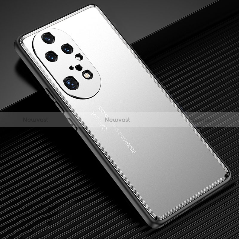 Luxury Aluminum Metal Back Cover and Silicone Frame Case JL2 for Huawei P50 Pro