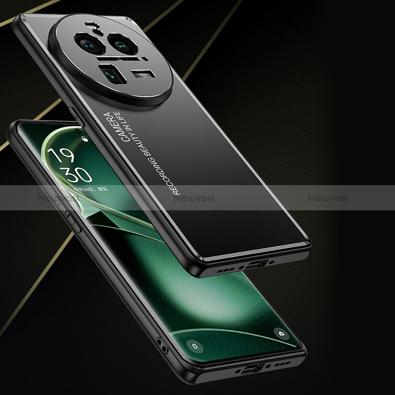 Luxury Aluminum Metal Back Cover and Silicone Frame Case JL2 for Oppo Find X6 Pro 5G