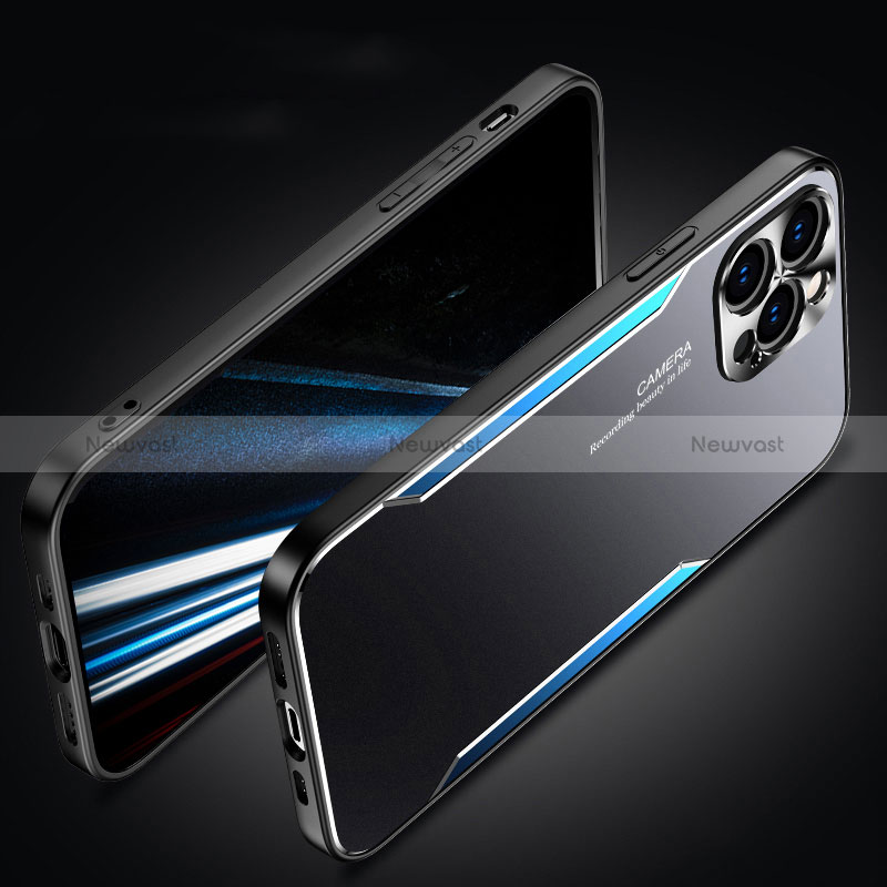 Luxury Aluminum Metal Back Cover and Silicone Frame Case JL3 for Apple iPhone 13
