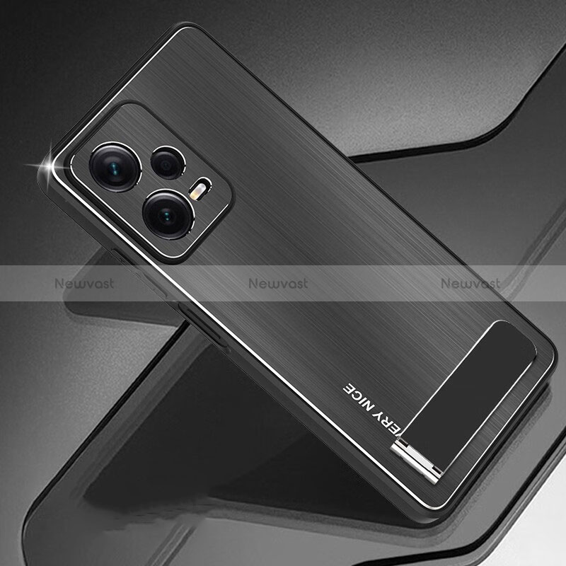 Luxury Aluminum Metal Back Cover and Silicone Frame Case JS2 for Xiaomi Redmi Note 12 Pro 5G